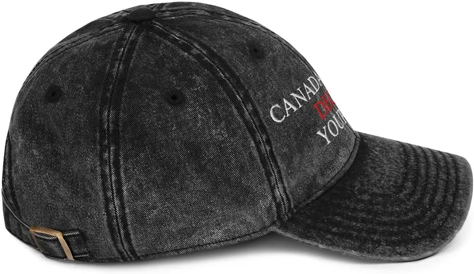 Canada Politely Declines Your Offer Hat, Embroidered Canada is Not for Sale Cap, Vintage Distressed Cotton Twill Dad Hat