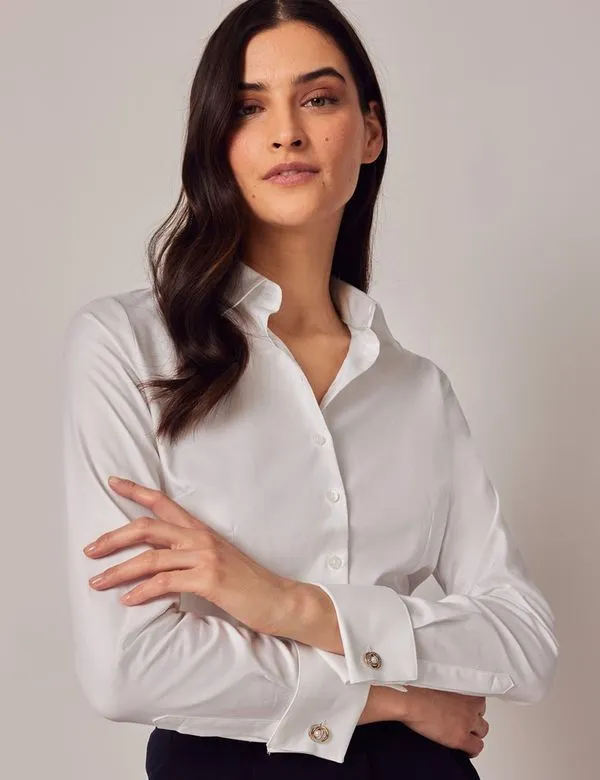 Twill Fitted Shirt - Double Cuffs