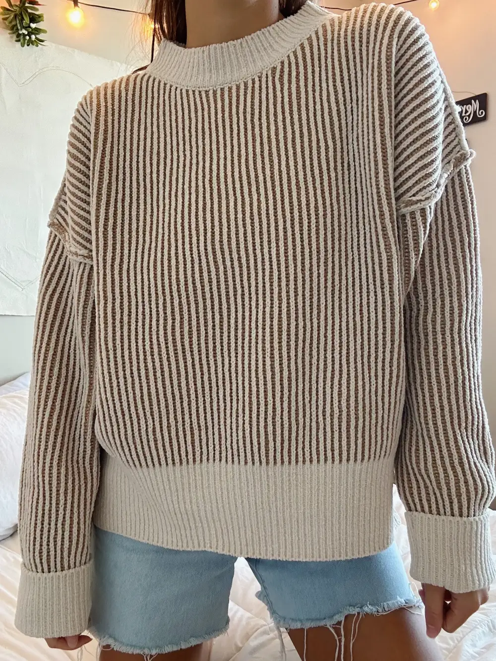 CHENILLE STRIPED SWEATER