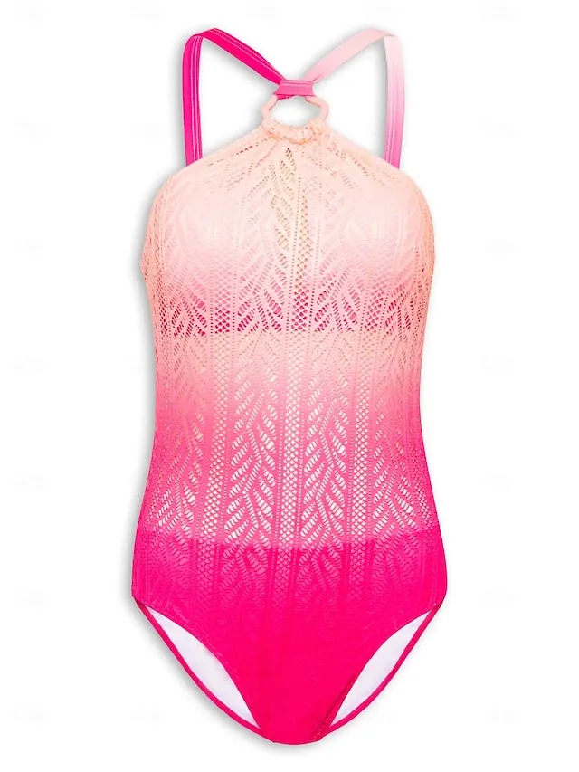 Gradient Lace Bandeau Swimsuit