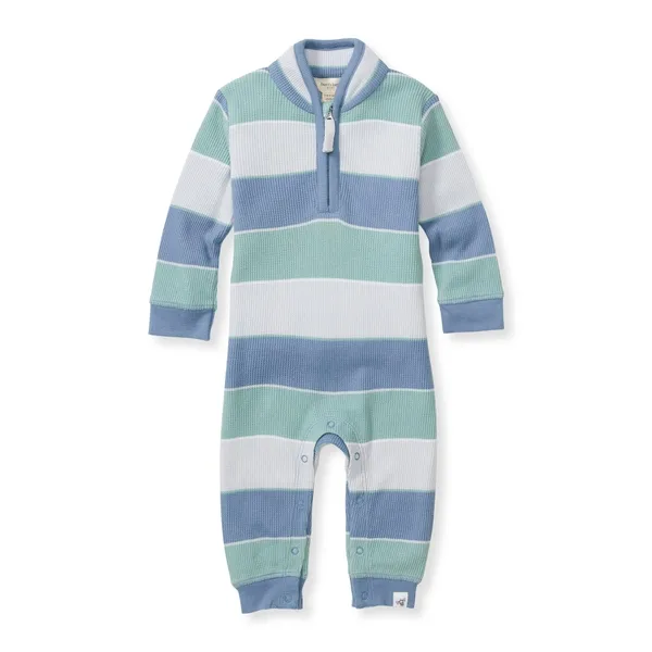 Around The World Stripe Organic Baby Boy Jumpsuit
