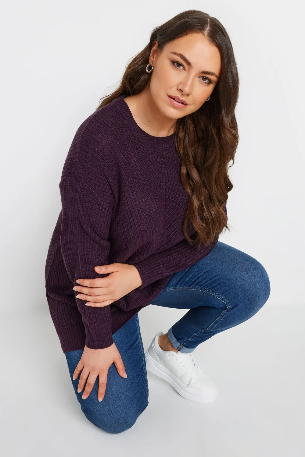 YOURS Curve Pink Essential Knitted Jumper