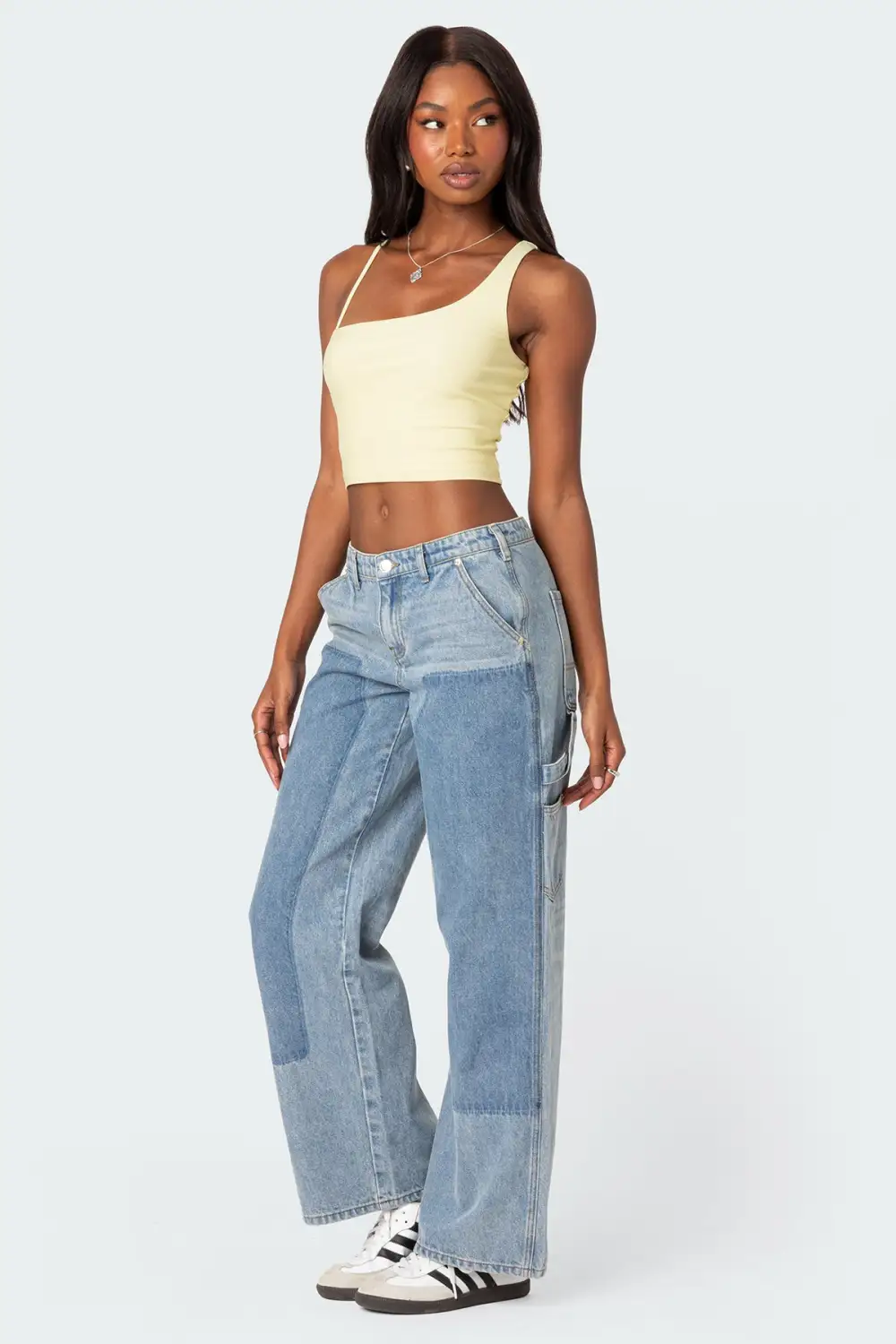Reece Asymmetric Strap Crop Top