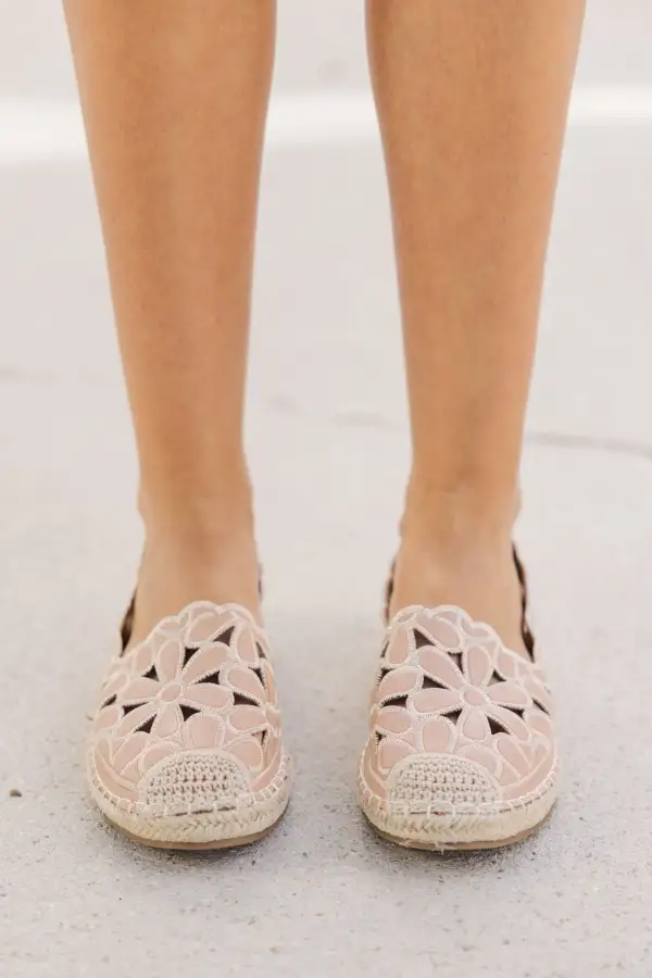 Cloud Breeze Nude Brown Espadrille Flat