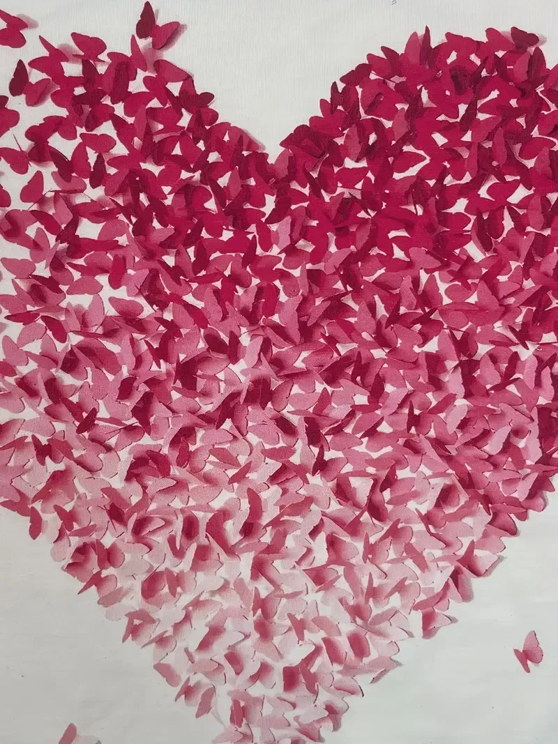 Autumn and Winter New Design Love Print Women's Round Neck Sweatshirt, Fashionable and Trendy Patchwork Color Gradient Hoodie