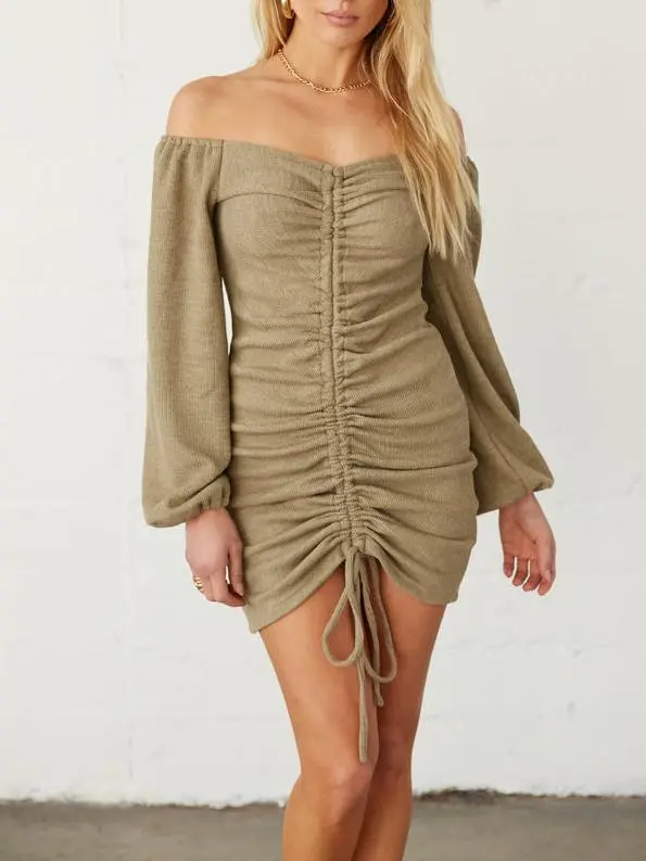 Alexia Off Shoulder Cinched Mini Dress