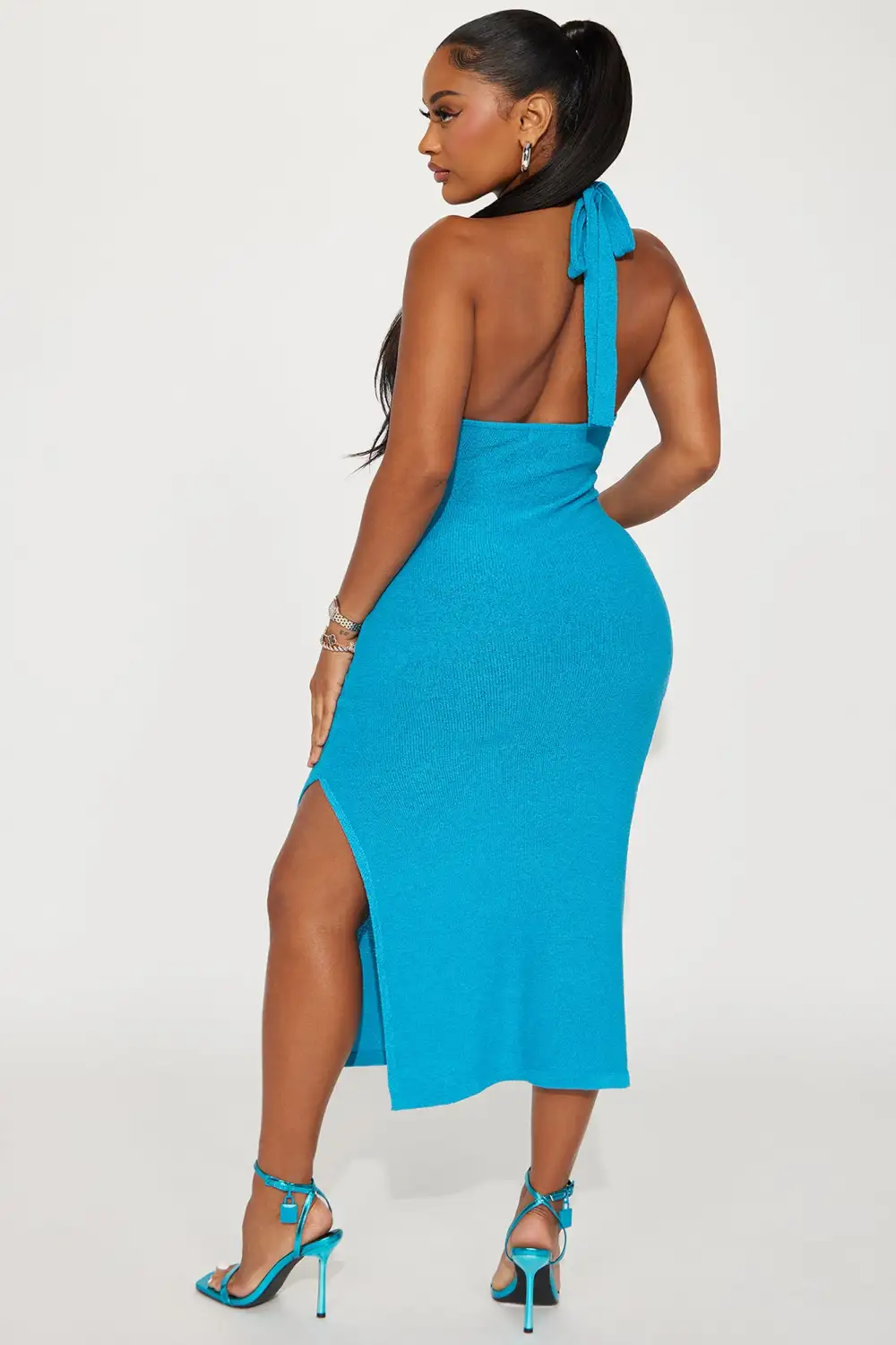 Candice Sweater Maxi Dress - Turquoise