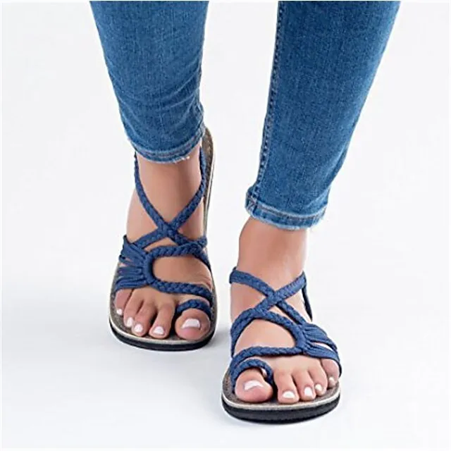 Women's Sandals Boho Bohemia Beach Platform Sandals Orthopedic Sandals Bunion Sandals Outdoor Daily Beach Summer Flat Heel Open Toe Classic Casual Minimalism Satin Loafer Color Block grey+green Black