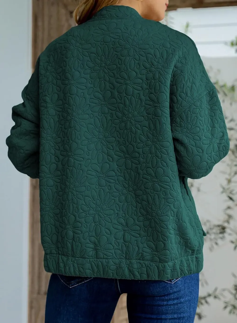 Jackets for Women Spring Fashion 2025 Cute Jacquard Coats Lightweight Zip Up Jackets Dressy Casual