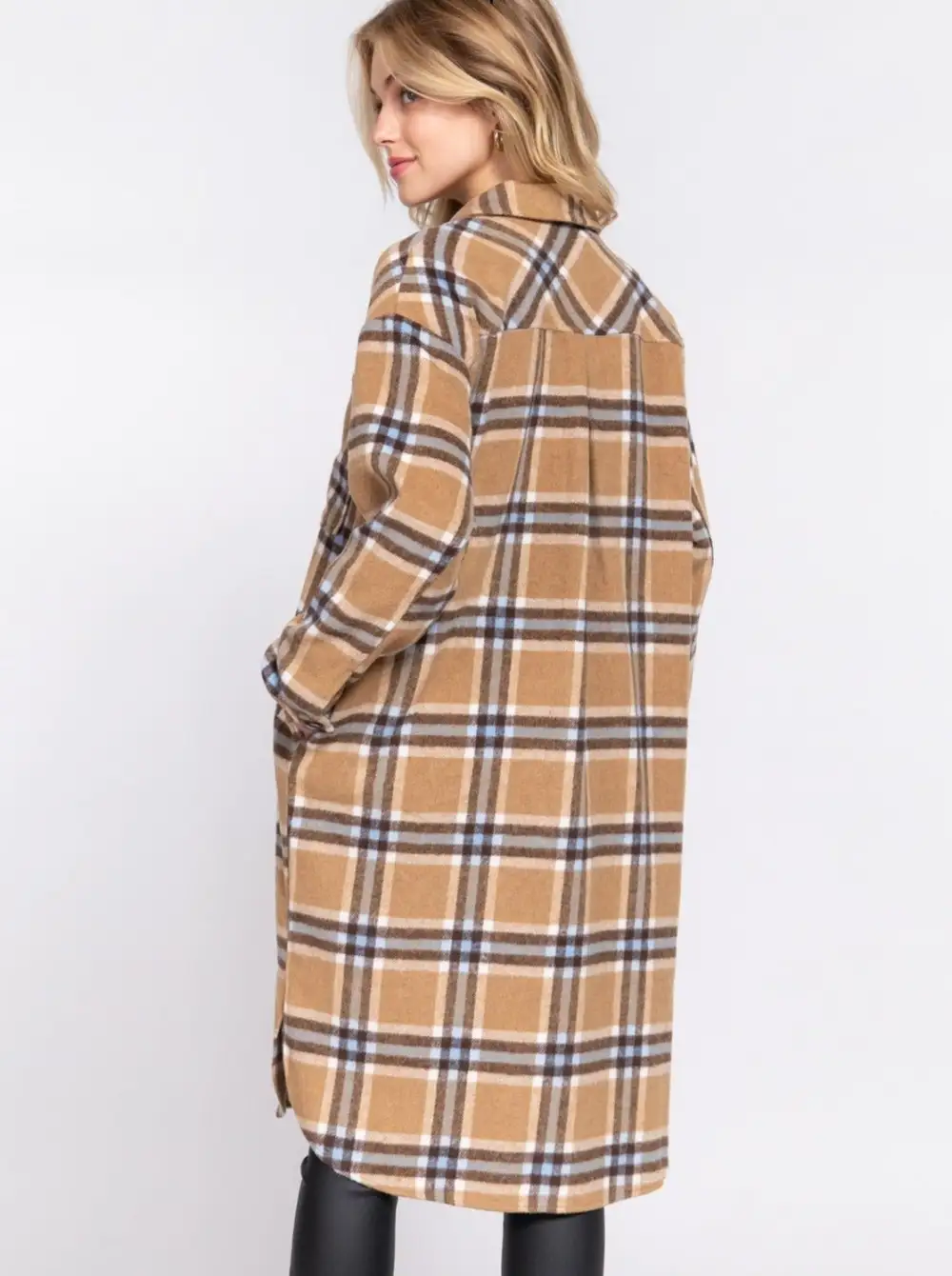 Longline Plaid Shacket