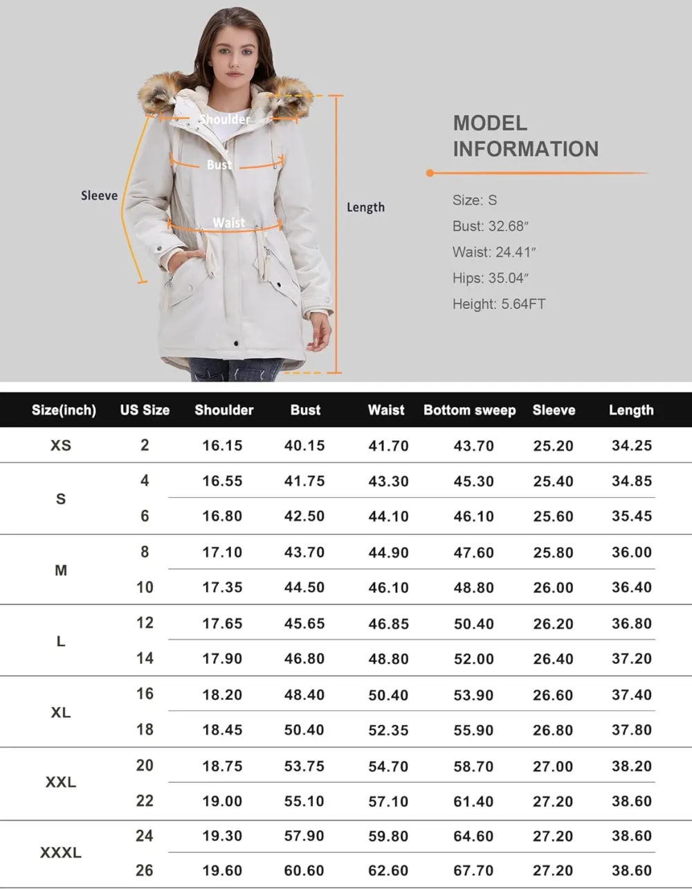 Women's Winter Coats Fleece Lined Parka Jacket Hooded Long Winter Warm Parka Coat with Pockets