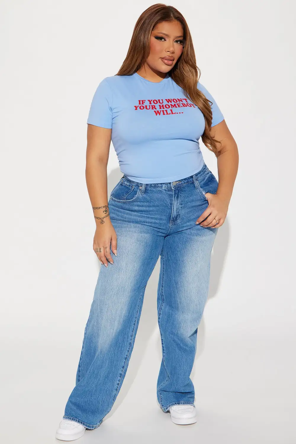 If You Won't Your Homeboy Will Tee - Blue