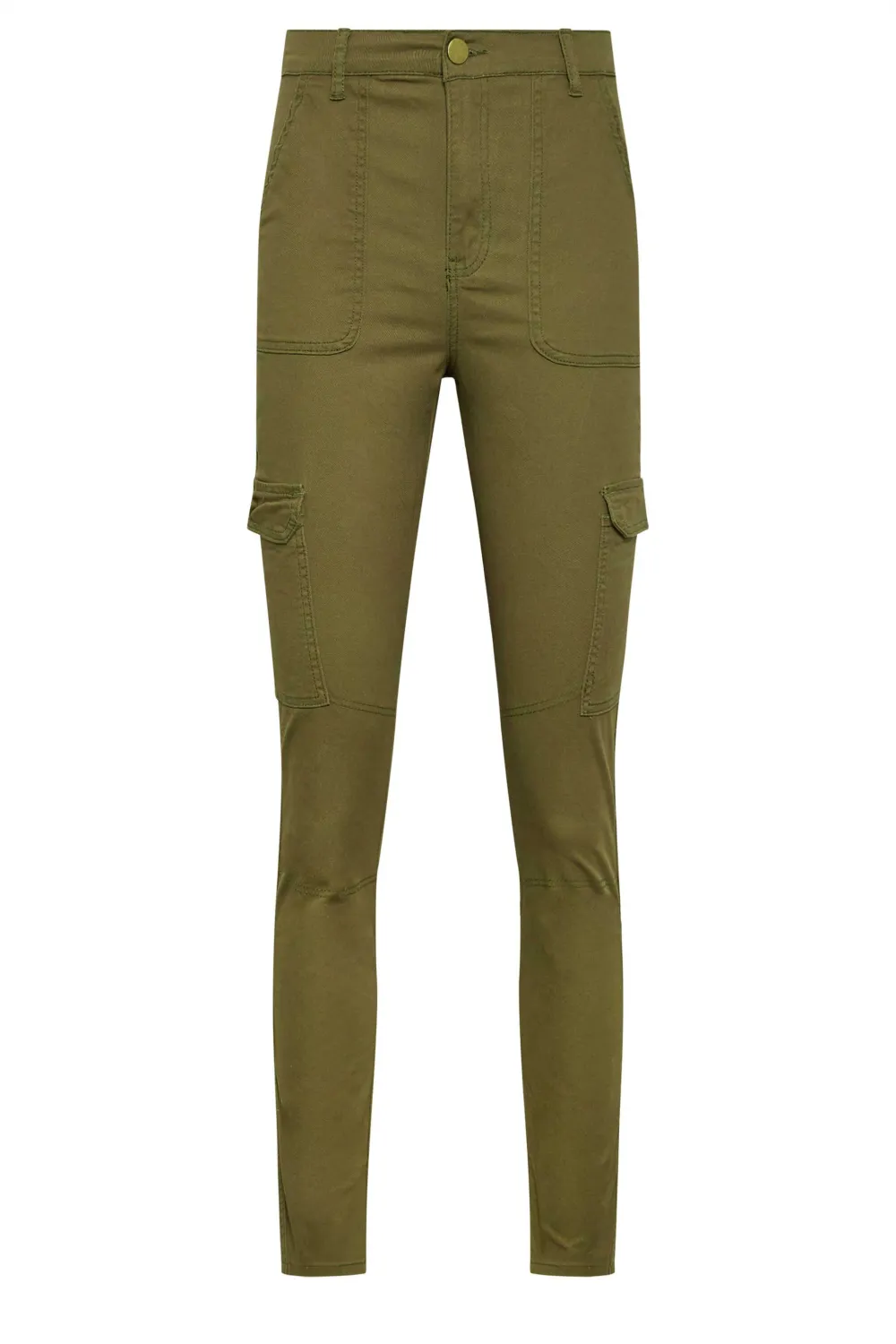 LTS Tall Khaki Green Cargo Skinny Jeans