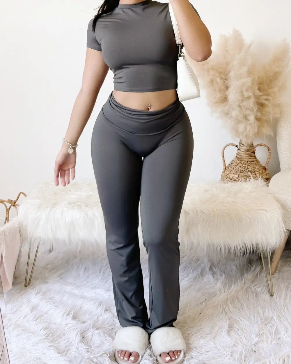 NEW COLOR! CATCH ME INSIDE LOUNGE SET (HEATHER GREY)