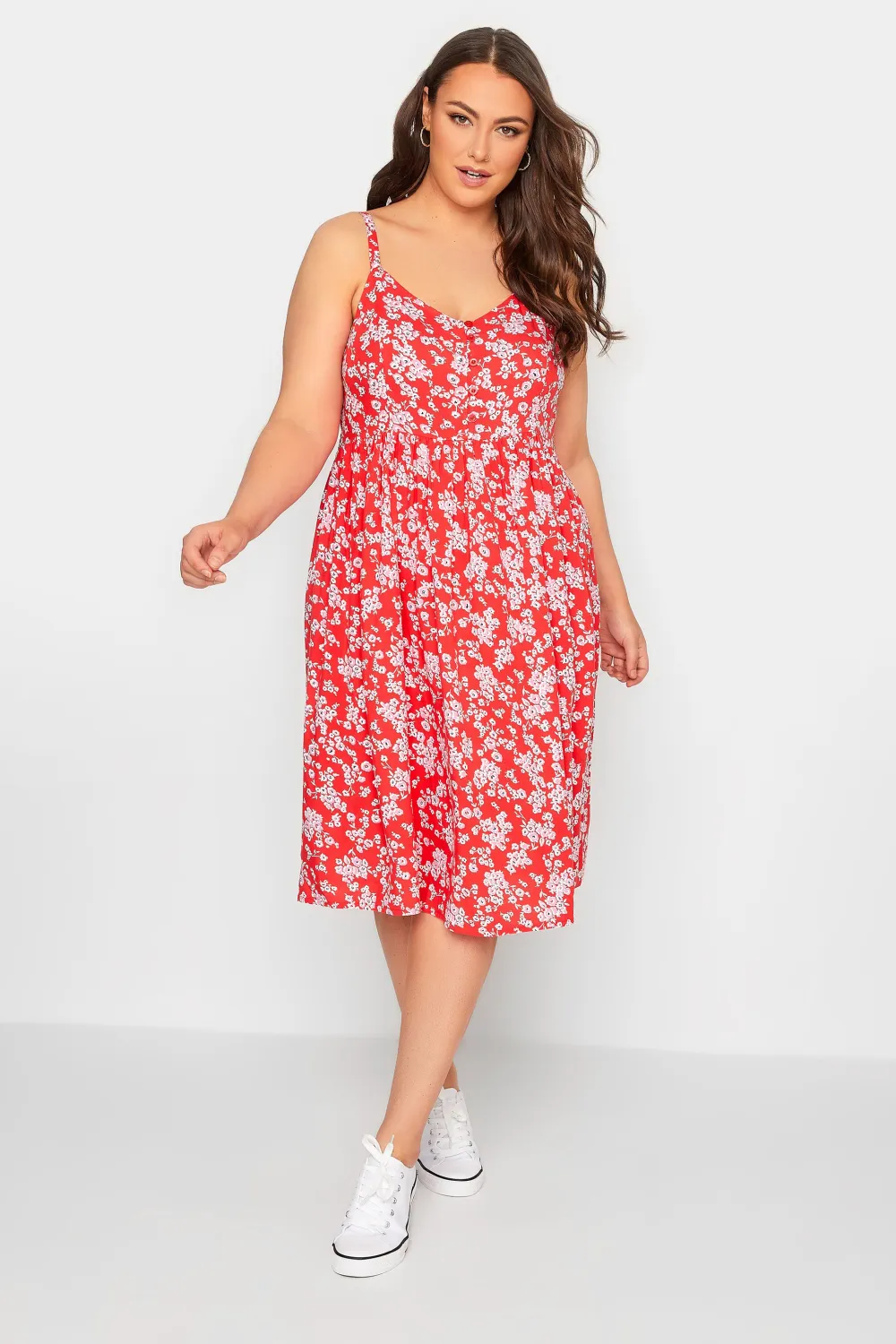 YOURS Curve Red Floral Sundress
