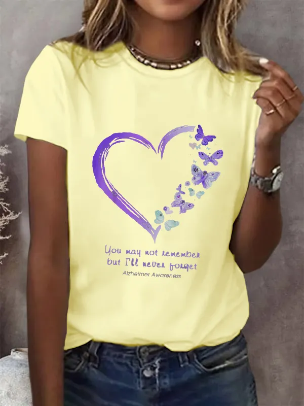 You May Not Remember But I'Ll Never Forget Alzheim T-Shirt