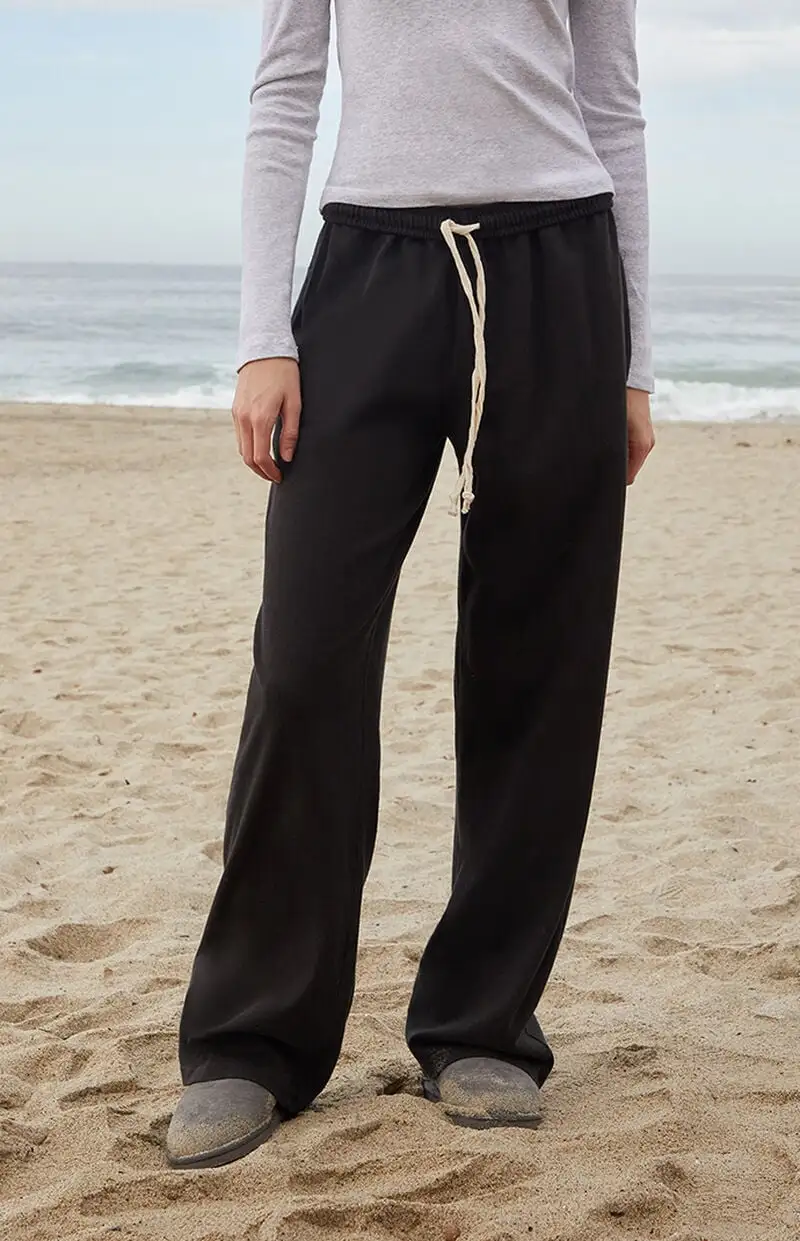 John Galt Black Anastasia Baggy Sweatpants