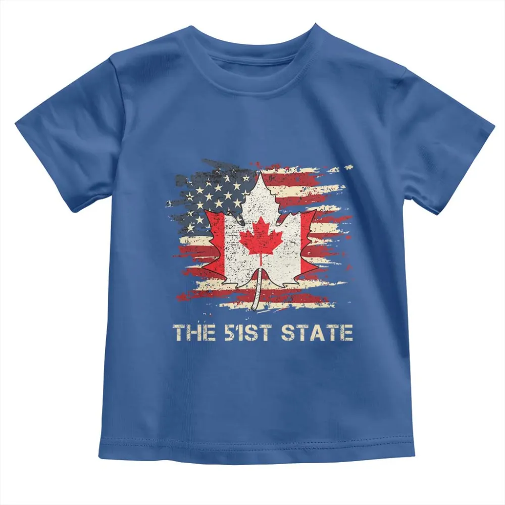 Canada The 51st State Toddler T Shirt Canadian Maple American Flag TS09