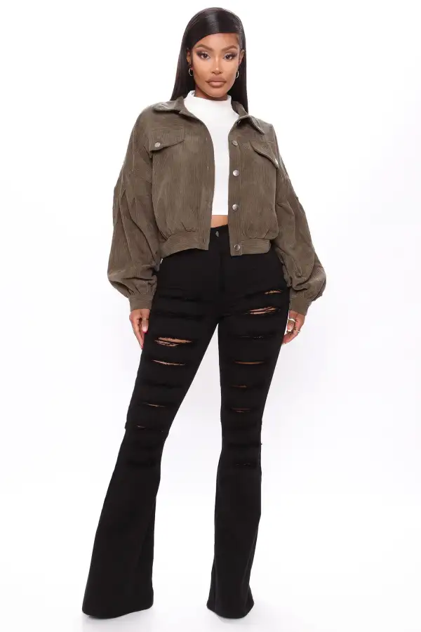 Road Tripping Corduroy Jacket - Olive