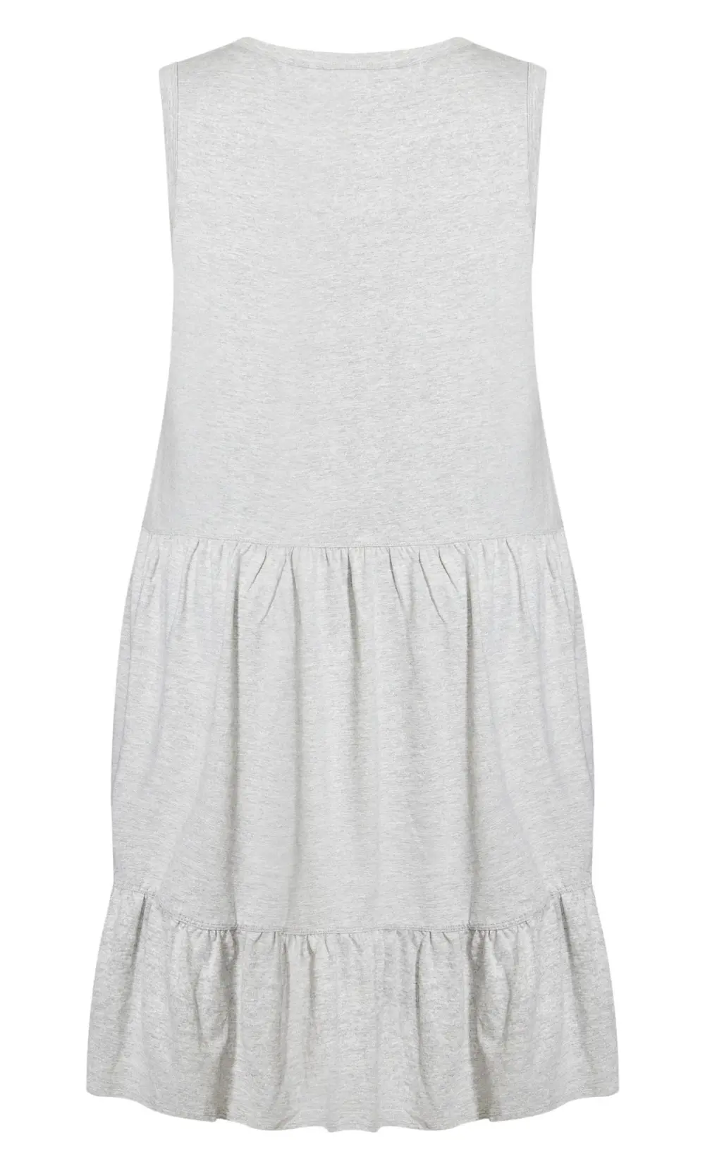 Evans Grey Sleeveless Dipped Smock Hem Midi Dress