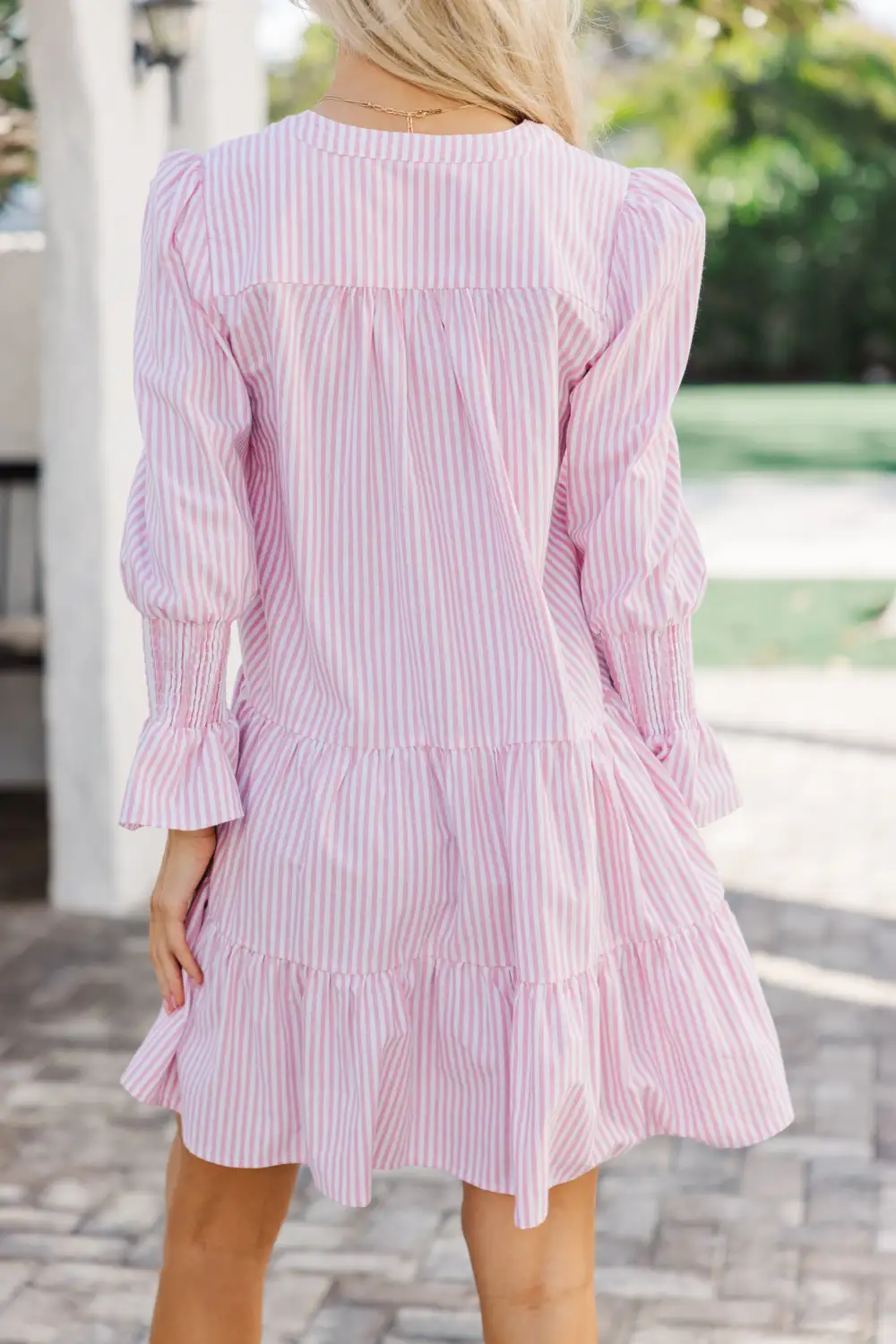 In Your Happy Place Striped Pink Striped Dress