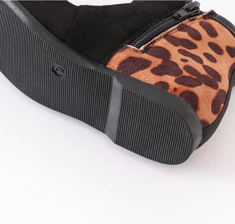 Split Cheetah Black Suede Booties