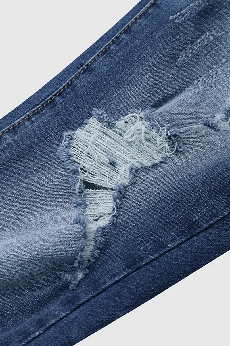 Distressed Low Rise Skinny Jeans