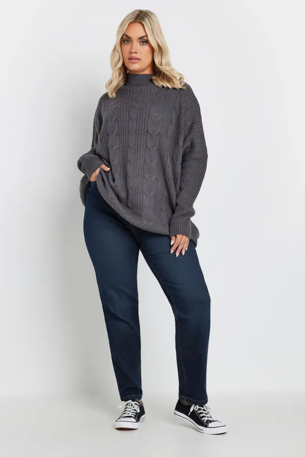 YOURS Curve Black Straight Leg RUBY Jeans