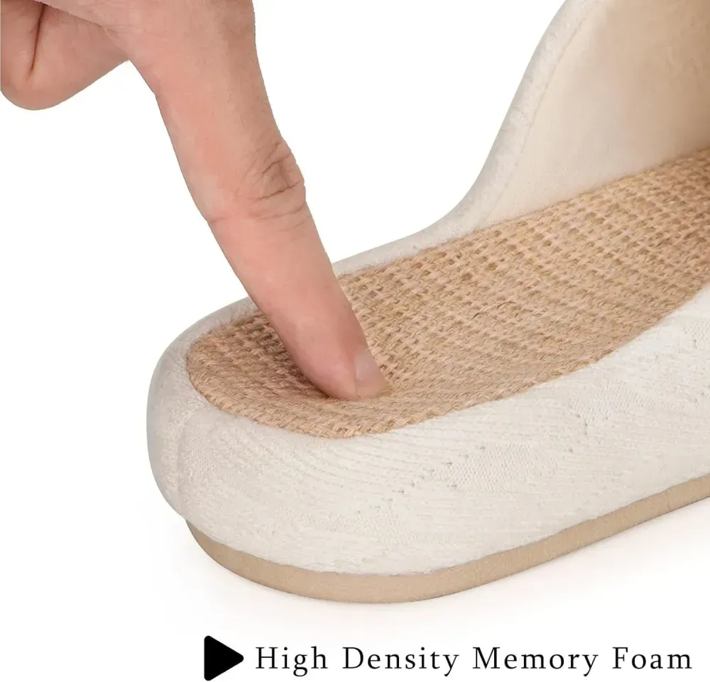 Slippers for Women Memory Foam Open Toe House Slippers Cute Comfy Bedroom Slides Slip on Slippers for Summer Indoor