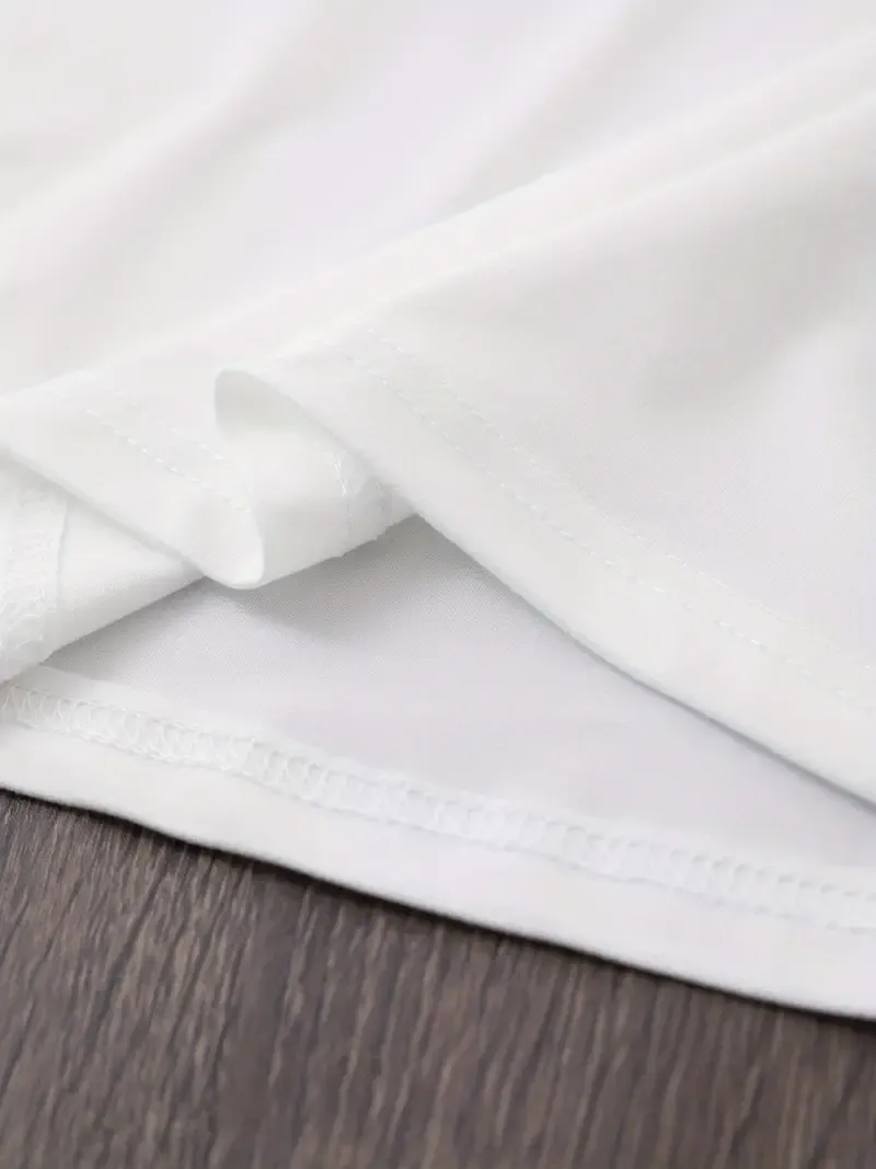 Plus Size Heart & Letter Print T-Shirt, Casual Short Sleeve Top For Spring & Summer, Women's Plus Size Clothing