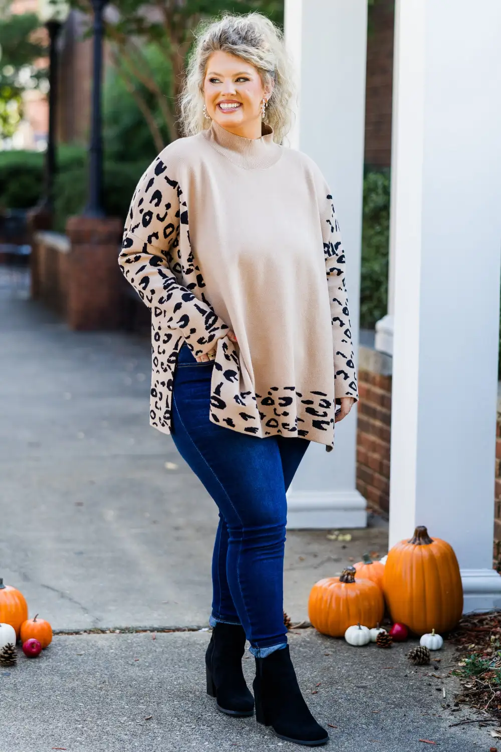 Time To Walk Away Sweater Tunic, Taupe