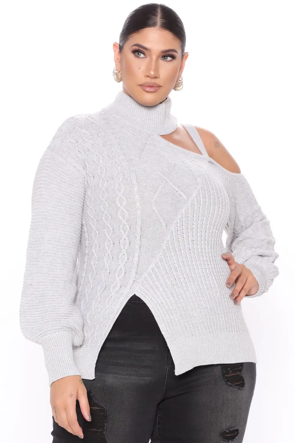 Keeping Me Away From The Cold Sweater - Grey