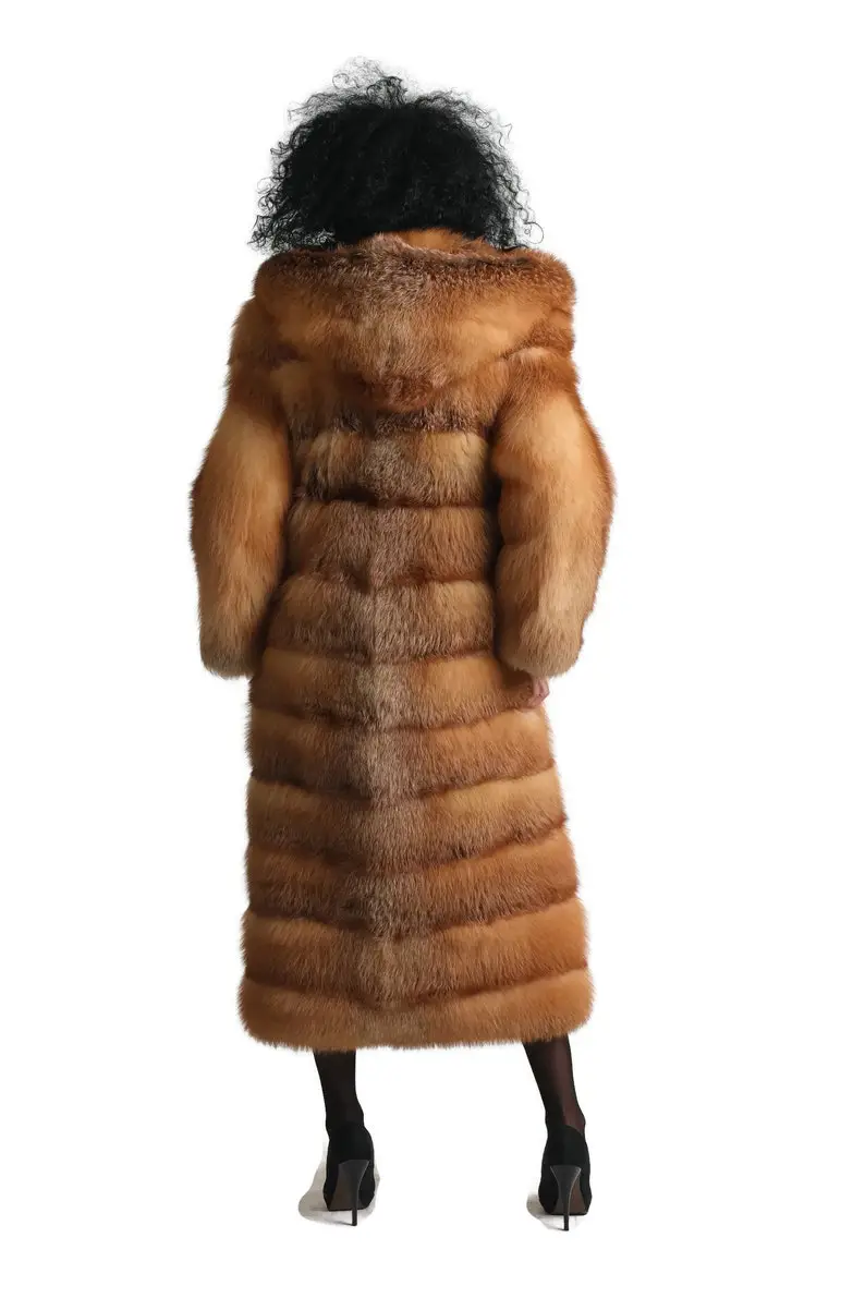 Red Fox Fur Full Length Jacket
