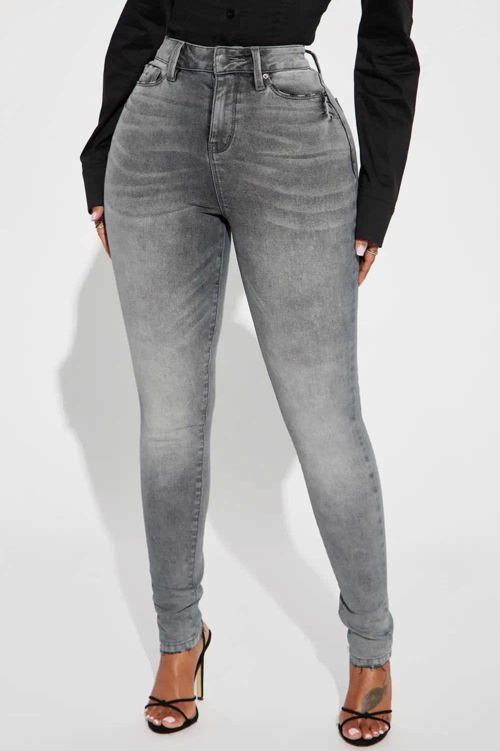 On The List Deluxe Stretch Skinny Jean - Grey