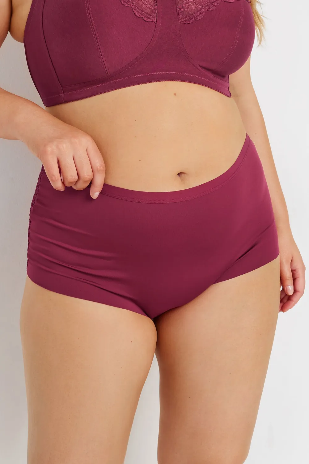 YOURS 5 PACK Curve Black Cotton High Waisted Full Briefs