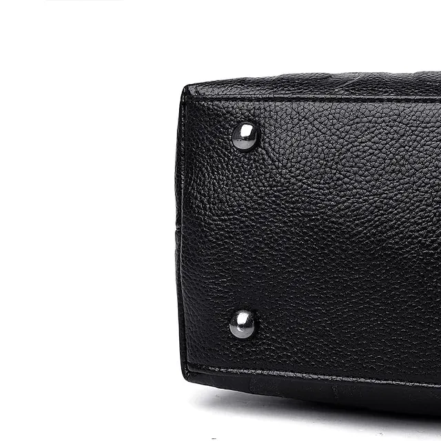 Women's Handbag Shoulder Bag PU Leather Outdoor Daily Large Capacity Waterproof Durable Letter Black / Red Black & Yellow