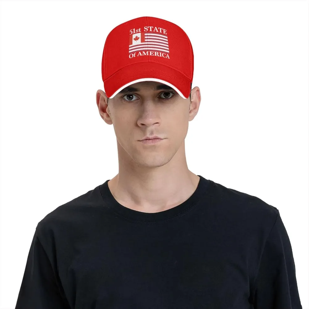 51st State Make Canada 51st State Hat Make America Canada Great Again Hat Cap for Men Women Black