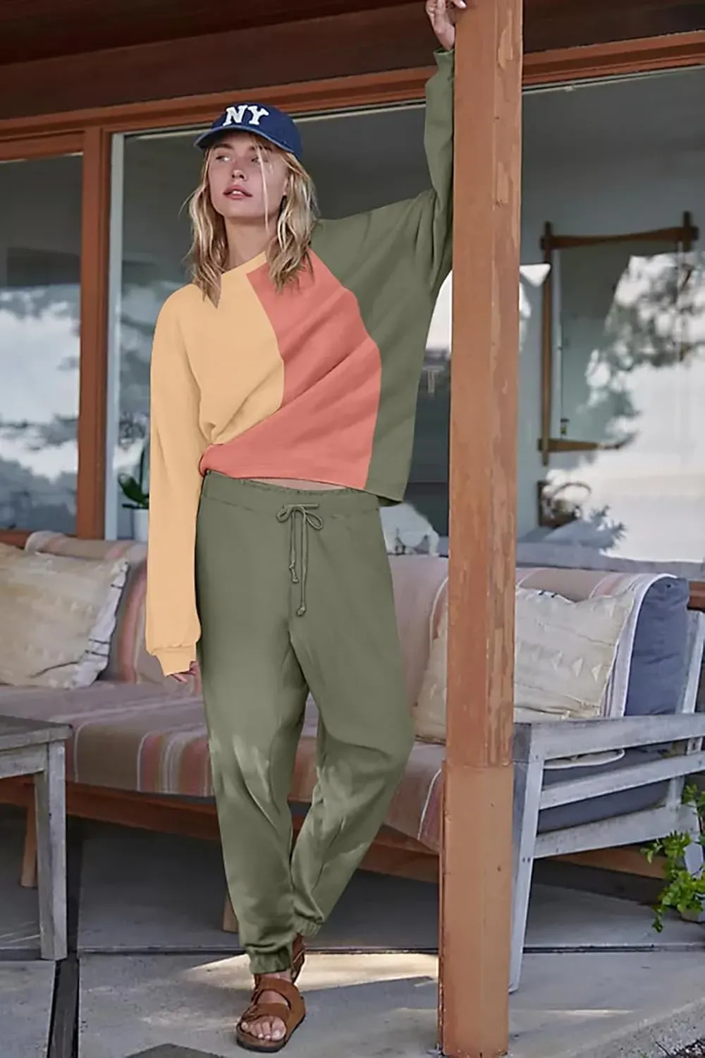 Lounge Sets for Women Two Piece Outfits Sweatsuits Sets Long Pant Loungewear Workout Athletic Tracksuits