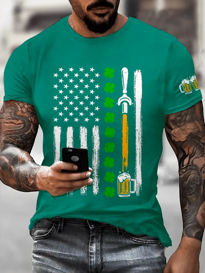 Men's St. Patrick's Day Music And Beer Festival Print T-Shirt