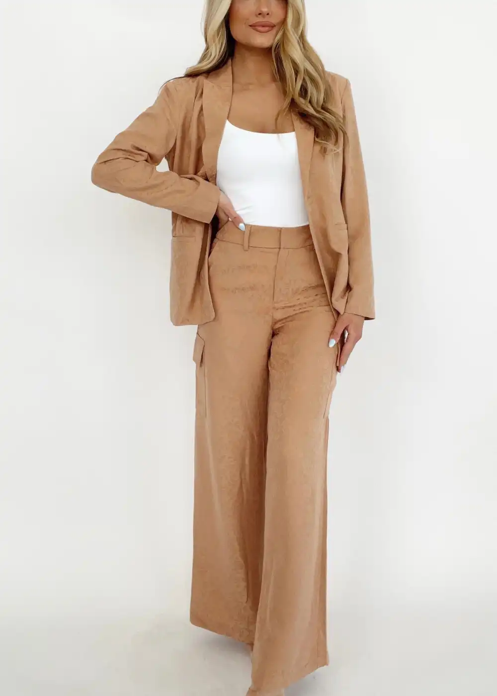 Satin Jacquard Trouser Pant