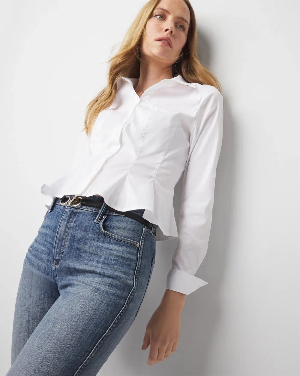 Seamed Poplin Shirt