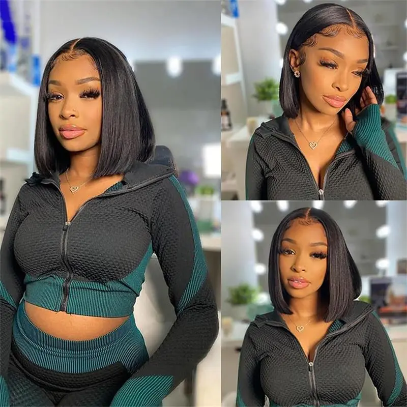 Pre Bleached Straight Wear Go Glueless Bob Wigs 7×6 /9×6 Bob Wigs Human Hair