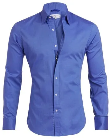 Men’s Zipper Oxford Shirt – Classic Style, Modern Comfort