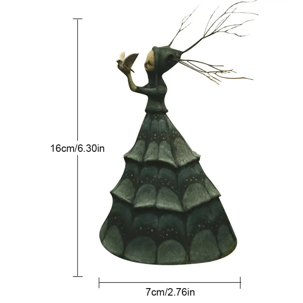 Halloween Witch Figurine Statue Resin Creepy Witch Sculptures Garden Decoration For Home Patio Yard Lawn Porch Garden Decoration