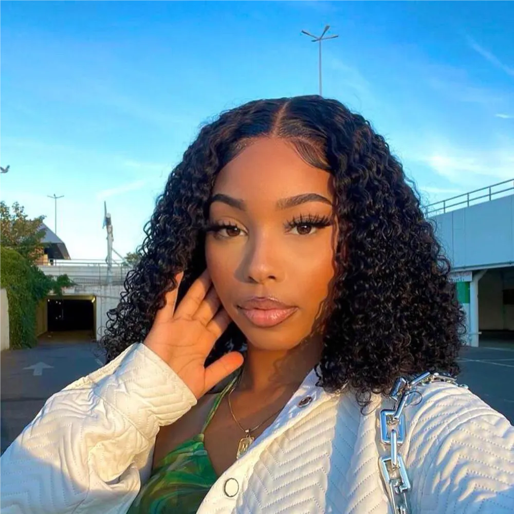 Sterly Curly Short Bob Wigs 4x4 /13x4 Curly Lace Front Human Hair Wigs For Women