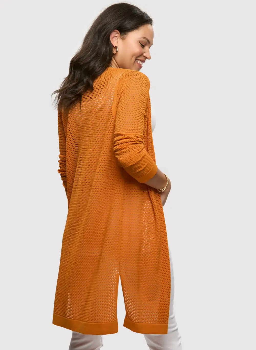 Openwork Long Cardigan