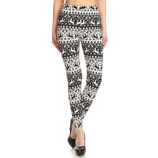 Santa Claus Leggings Jogger Pants Women's Christmas Christmas Christmas Eve Adults' Christmas New Year Eve Polyester Lycra Spandex Pants