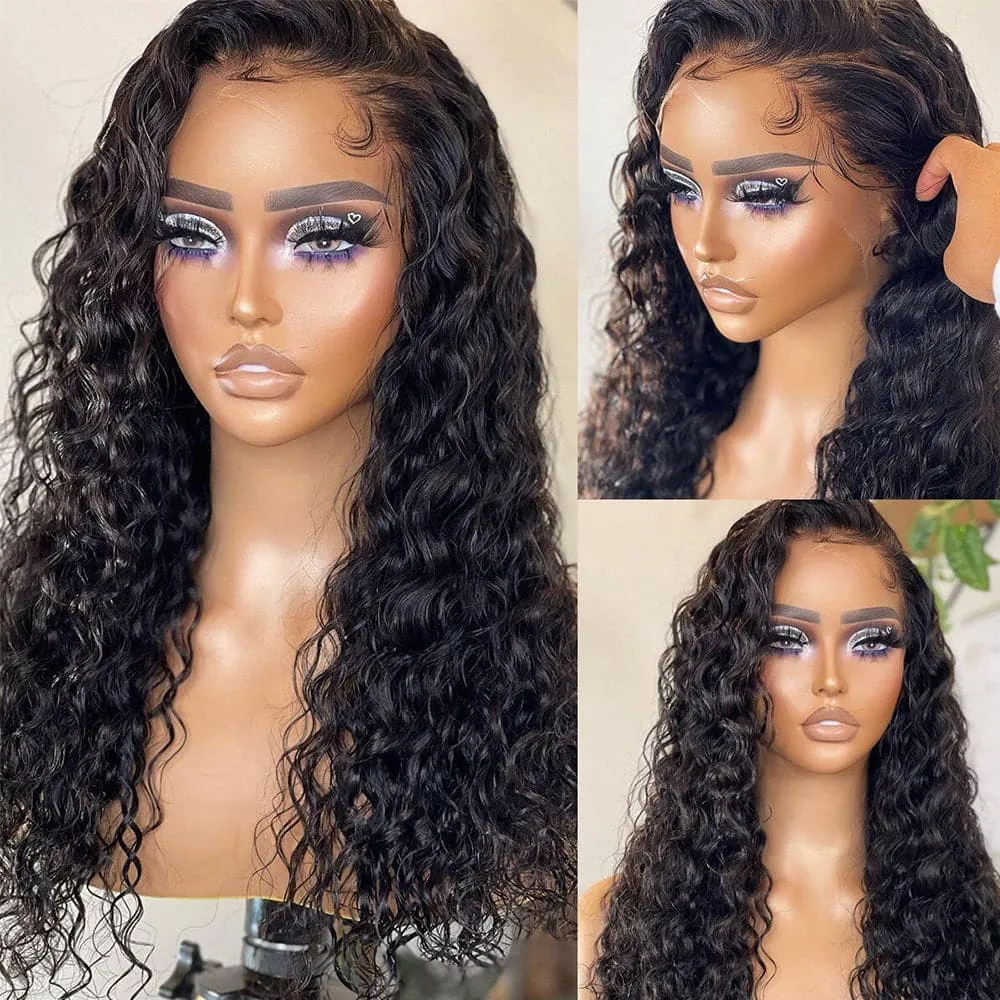 Sterly 13x6 HD Full Lace Frontal Wigs Water Wave Human Hair Wigs For Women