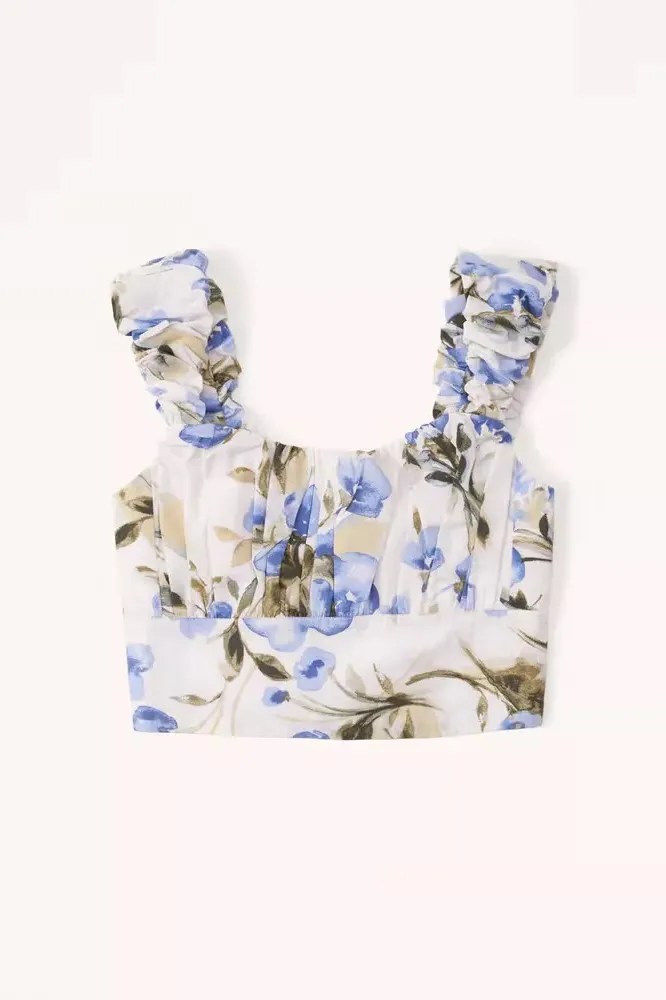 Poplin Scrunch Strap Set-Blue