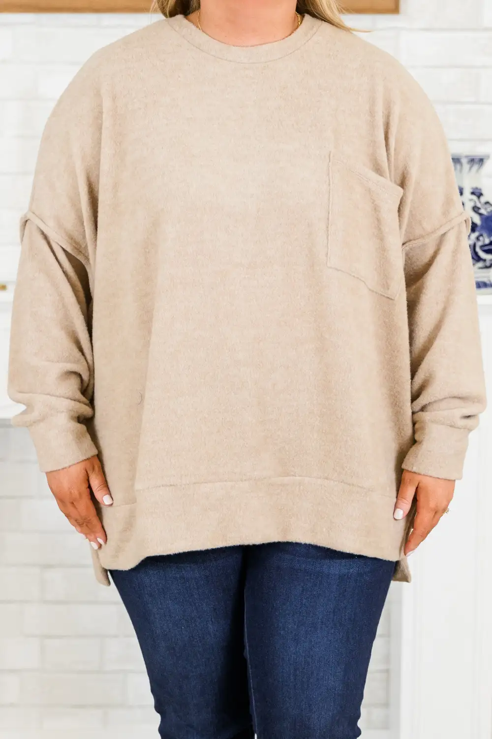 Just Take A Break Sweater, Ash Mocha